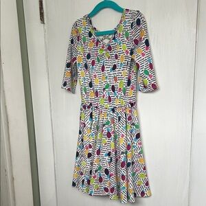 Dot Dot Smile Playful Pineapple Print Kids Dress